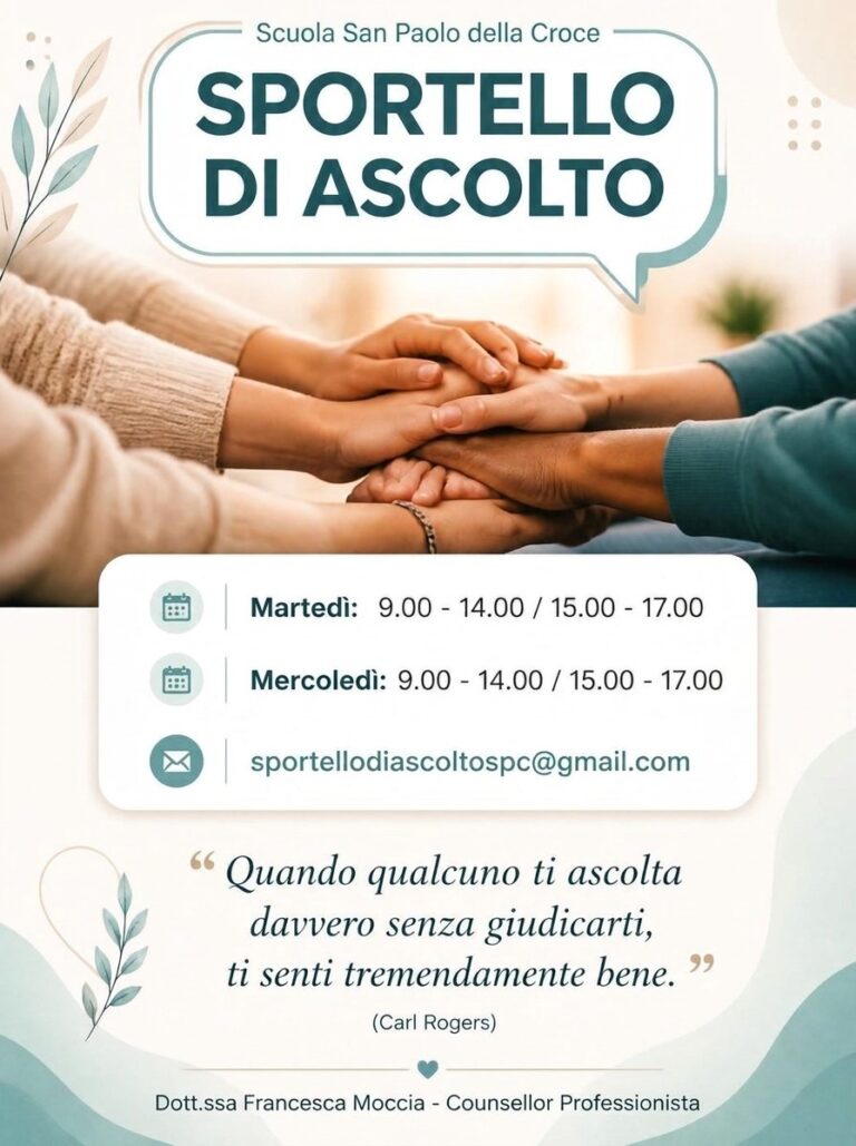 Nuovi orari sportello di ascolto